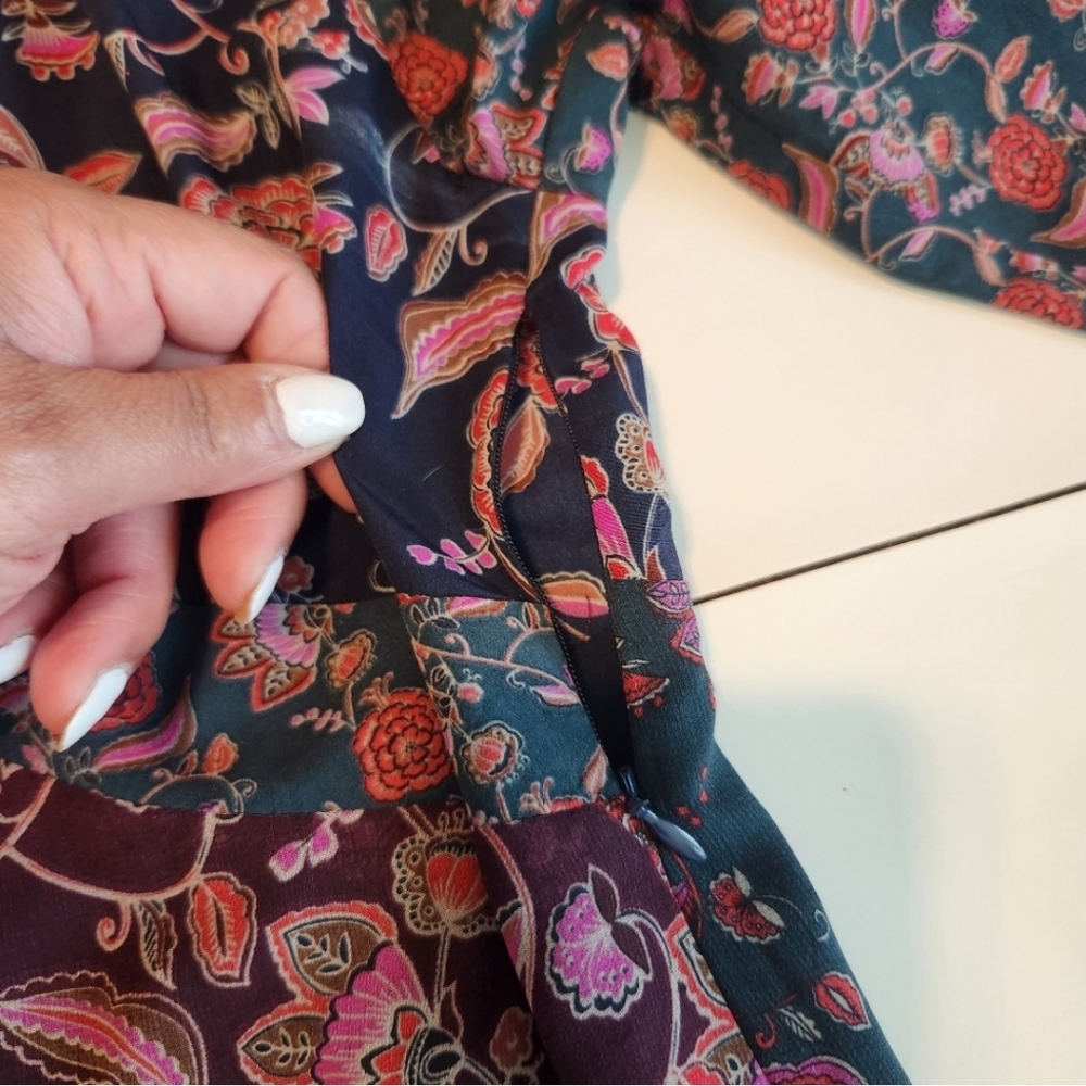 Cabi Women's Floral Festival Boho Cottagecore Maxi Dress - Picture 8 of 12